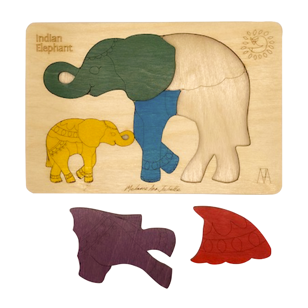 India Elephant Learning Puzzle – Animal of India