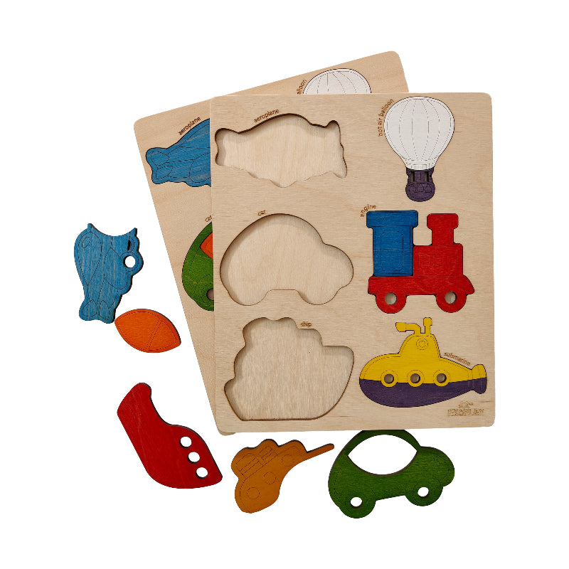 Wheels & Wings Transport Puzzle – First Vehicles Learning Set