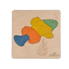 EKOPLAY’s Wooden Puzzles for Kids, 4 Piece Jigsaw Puzzle for Pre-School Kids, Learning Educational Toys Gifts for Boys Girls. Animal Puzzles Sets, Pets Fish in a Pond.