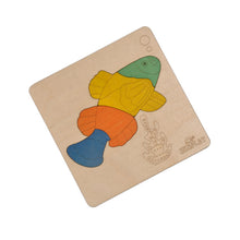 EKOPLAY’s Wooden Puzzles for Kids, 4 Piece Jigsaw Puzzle for Pre-School Kids, Learning Educational Toys Gifts for Boys Girls. Animal Puzzles Sets, Pets Fish in a Pond.