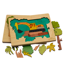 Rainforest, Multi Layered Wooden Puzzles for Kids
