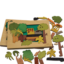 Rainforest, Multi Layered Wooden Puzzles for Kids