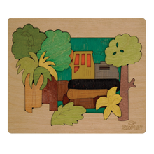 Rainforest, Multi Layered Wooden Puzzles for Kids