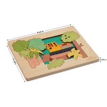 Rainforest, Multi Layered Wooden Puzzles for Kids