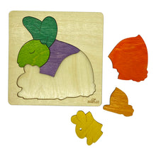 Ekoplay Rabbit Wooden Puzzle - 6 Pieces, Fun Learning Game, Educational Toys for Boys, Girls, Pre-School Kids, Toddlers (Multicolor, 3+ Age Group)