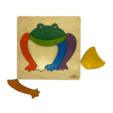 Ekoplay Rainbow Frog Wooden Puzzle - 7 Pieces, Fun Learning Game, Educational Toys for Boys, Girls, Kids, Toddlers (Multicolor, 3+ Age Group)