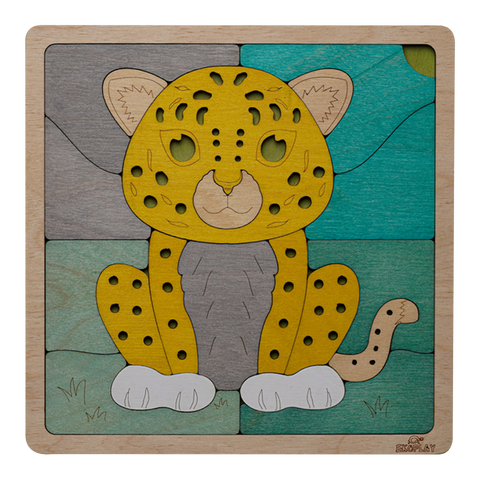 Amur Leopard Wooden Puzzle - 3 Years and Above