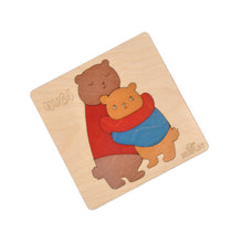 EKOPLAY’s Wooden Hugs Bear Puzzles for Kids, 7 Piece Jigsaw Puzzle for Pre-School Kids, Learning Educational Toys Gifts for Boys Girls. Animal Puzzles Sets, Age 3+ Years.