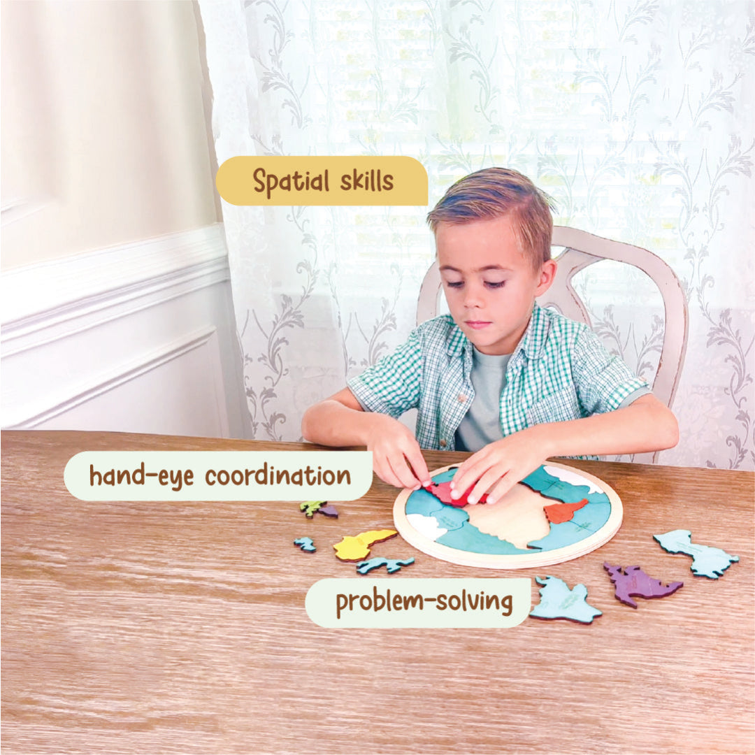 🌍Continents & Oceans Puzzle – My First World