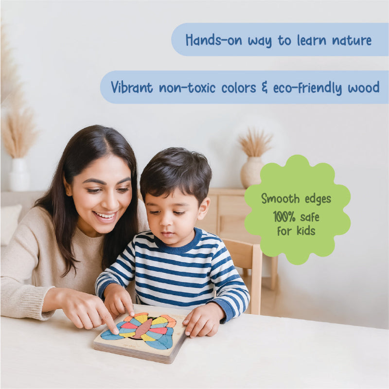 Life Cycle of A Butterfly | Wooden Multilayered Jigsaw Puzzles for Kids - 3 Years and Above