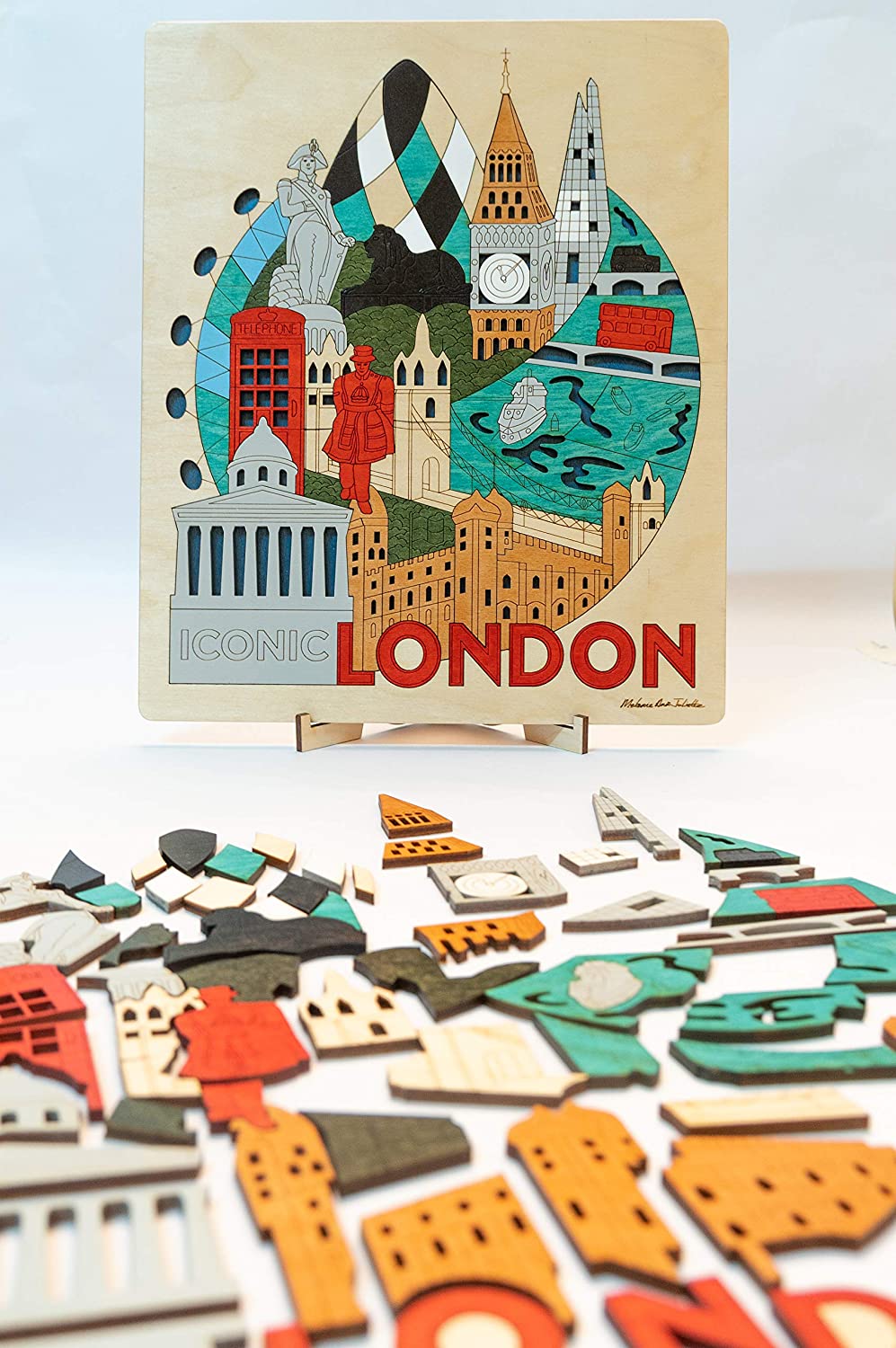 Ekoplay Iconic London Wooden Puzzle - 76 Pieces, Fun Learning Game, Educational Toys for Boys, Girls, Kids, Toddlers (Multicolor, 5+ Age Group)