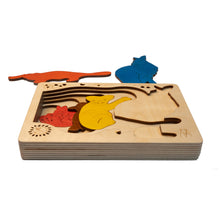 Ekoplay Australian Fauna Wooden Puzzle - 6 Layered 5 Pieces, Fun Learning Game/Toys for Boys, Girls, Kids, Toddlers (Multicolor, 2+ Age Group)