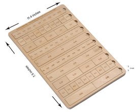 EKOPLAY Arithmasticks Fractions Decimals & Percentages Wooden Puzzles for Kids, 36 Piece School Kids, Learning Educational Toys Gifts for Children. Mathematical Puzzle Sets, Age 5+ Years