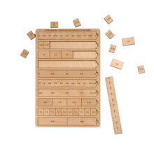 EKOPLAY Arithmasticks Fractions Decimals & Percentages Wooden Puzzles for Kids, 36 Piece School Kids, Learning Educational Toys Gifts for Children. Mathematical Puzzle Sets, Age 5+ Years