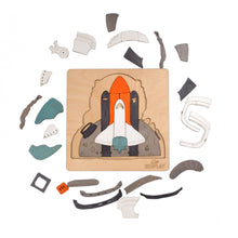 Ekoplay Astronaut and A Rocket | Man ON The Moon Puzzle for Kids | Multilayered 39 Piece Wooden Jigsaw Puzzle | Learning Educational Toys Gifts for Boys Girls 3 Years and Above.