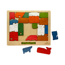 EKOPLAY’s Colorful Brain Teaser- Animals Fun, 21 Pieces Educational Wooden Puzzle, Great Gift for Children of The Age Group 3+ Years.