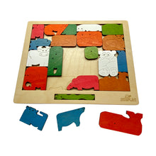 EKOPLAY’s Colorful Brain Teaser- Animals Fun, 21 Pieces Educational Wooden Puzzle, Great Gift for Children of The Age Group 3+ Years.