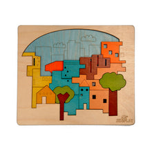 EKOPLAY City Construction Multi Layered Wooden Puzzles for Kids, 23 Piece Jigsaw Puzzle for School Kids, Learning Educational Toys Gifts for Boys Girls