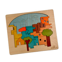 EKOPLAY City Construction Multi Layered Wooden Puzzles for Kids, 23 Piece Jigsaw Puzzle for School Kids, Learning Educational Toys Gifts for Boys Girls