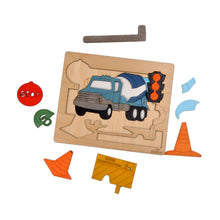 Ekoplay Road Construction Multilayered Wooden Puzzles For Kids, 20 Piece Jigsaw Puzzle For School Kids, Learning Educational Toys Gifts For Boys Girls. Construction Puzzles Sets, Road Construction.