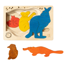 Australian Fauna Wooden Puzzle - Multicolor, 2+ Age Group