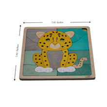 Ekoplay Amur Leopard Wooden Puzzle | 20 Pieces Jigsaw Puzzle | Endangered Animals for Kids 3 Years and Above