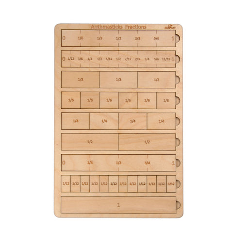 EKOPLAY Wooden Puzzles for Kids, 31 Piece Puzzle for School Kids, Learning Educational Toys Gifts for Boys Girls. Mathematical Puzzle Sets Arithmasticks Fractions Puzzle. Age 5+ Years.