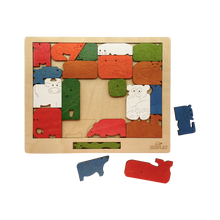 EKOPLAY’s Colorful Brain Teaser- Animals Fun, 21 Pieces Educational Wooden Puzzle, Great Gift for Children of The Age Group 3+ Years.