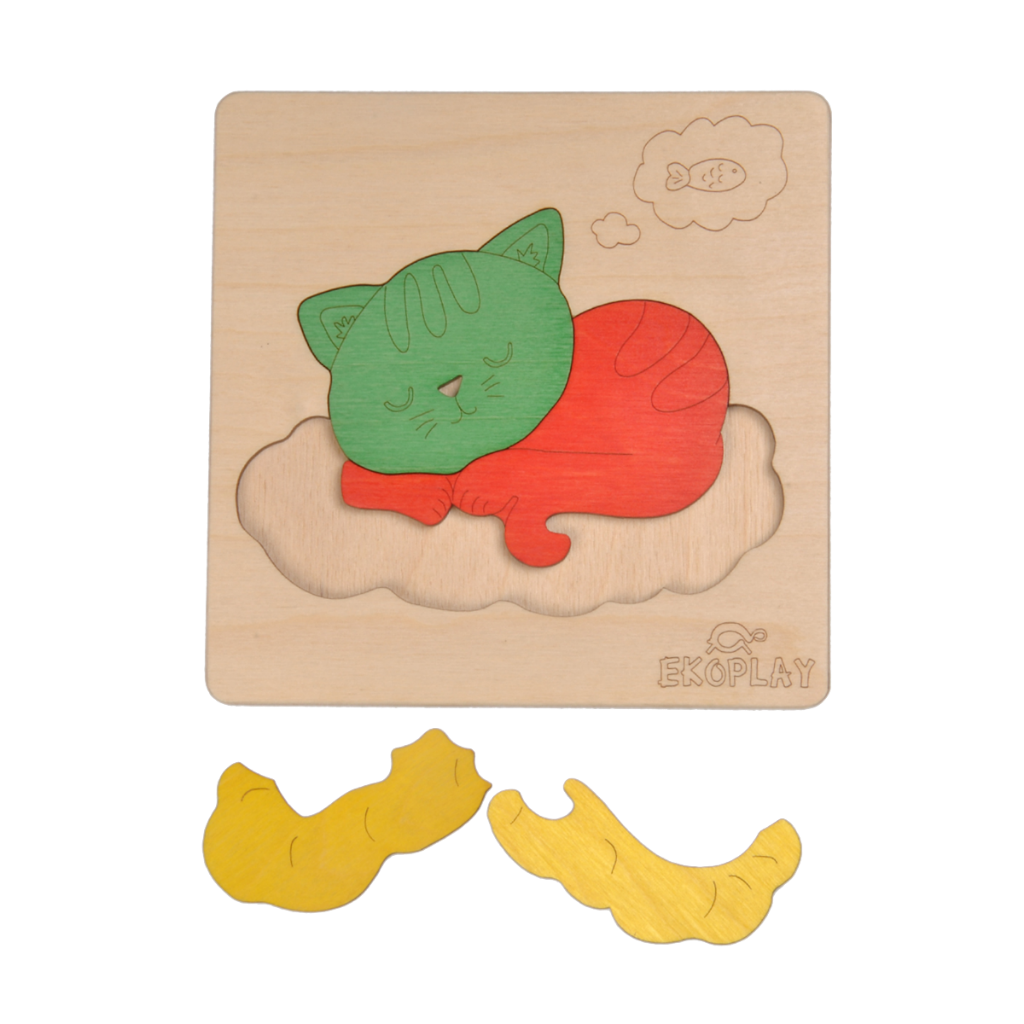 Cat on a Mat Learning Puzzle – Everyday Learning Fun