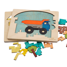 City Construction Multi Layered Wooden Puzzles for Kids