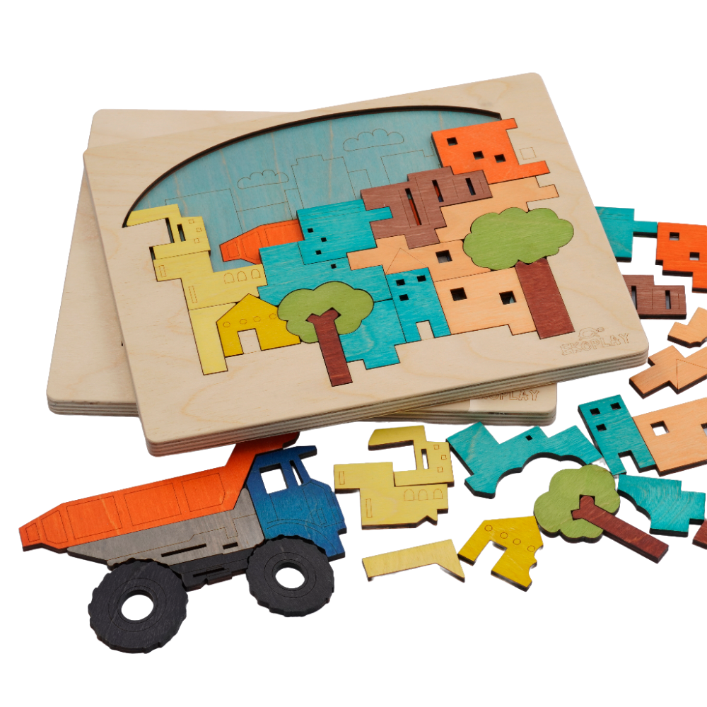 City Construction Layer Puzzle – Build & Learn Cities