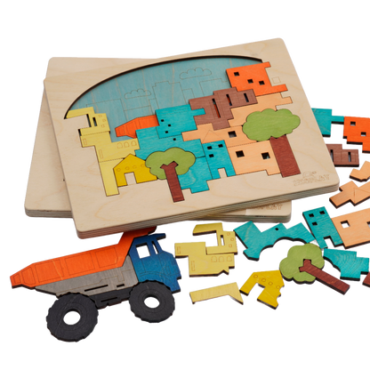 City Construction Layer Puzzle – Build & Learn Cities