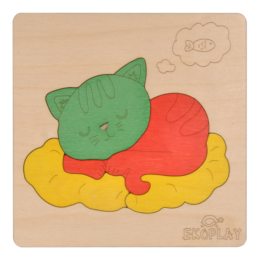 Cat on a Mat Learning Puzzle – Everyday Learning Fun