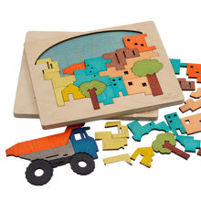 City Construction Multi Layered Wooden Puzzles for Kids