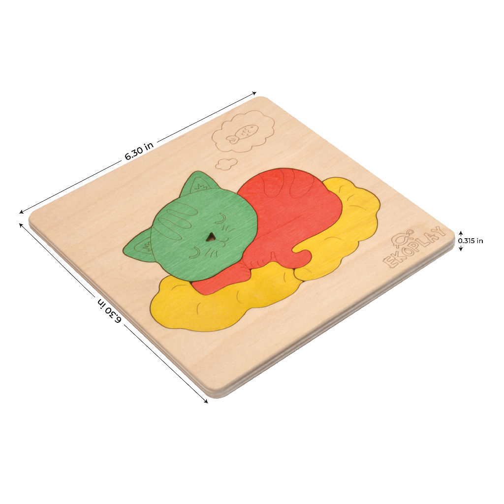 Cat on a Mat Learning Puzzle – Everyday Learning Fun