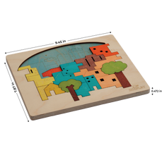 City Construction Multi Layered Wooden Puzzles for Kids