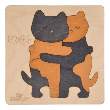 Hugs Cat Learning Puzzle.  Emotional Learning Toy for Kids.