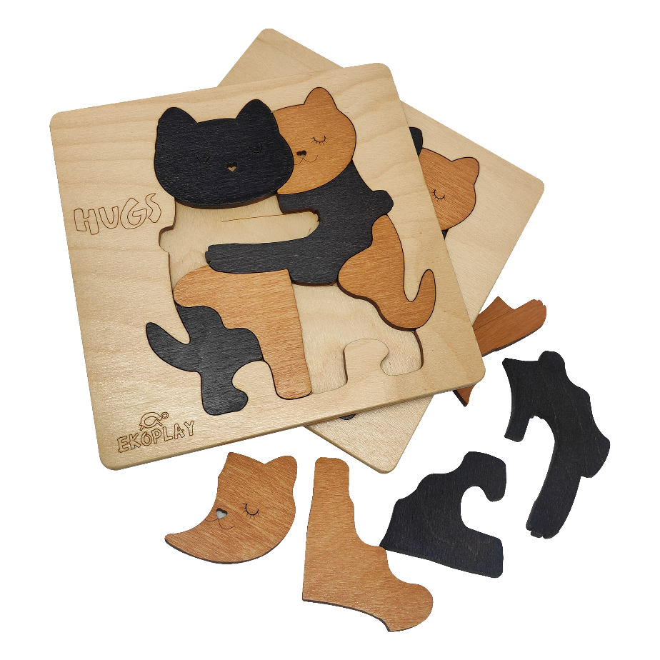 Hugs Cat Learning Puzzle.  Emotional Learning Toy for Kids.