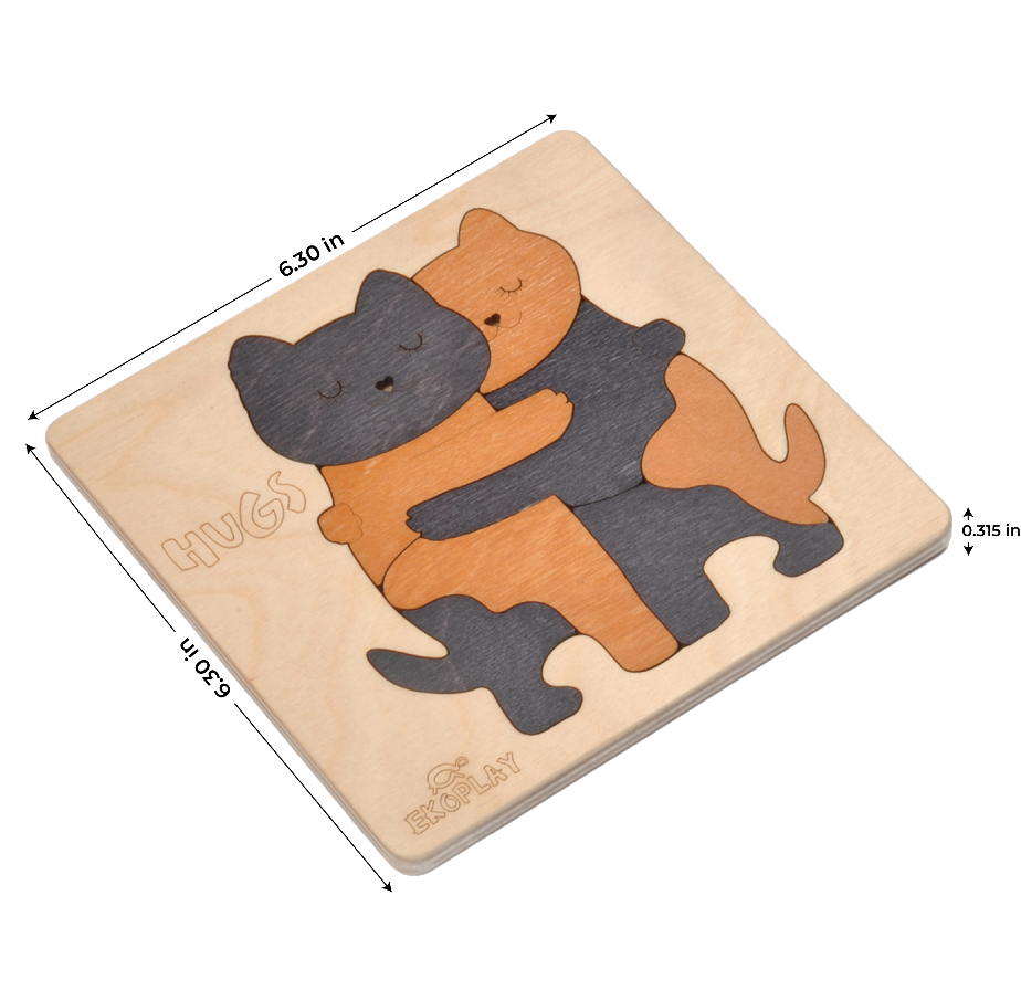 Hugs Cat Learning Puzzle.  Emotional Learning Toy for Kids.