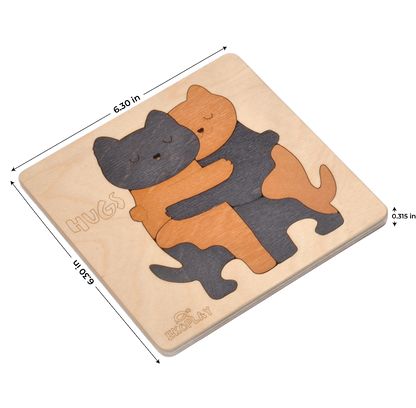 Hugs Cat Learning Puzzle.  Emotional Learning Toy for Kids.