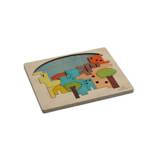 EKOPLAY City Construction Multi Layered Wooden Puzzles for Kids, 23 Piece Jigsaw Puzzle for School Kids, Learning Educational Toys Gifts for Boys Girls