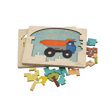 EKOPLAY City Construction Multi Layered Wooden Puzzles for Kids, 23 Piece Jigsaw Puzzle for School Kids, Learning Educational Toys Gifts for Boys Girls