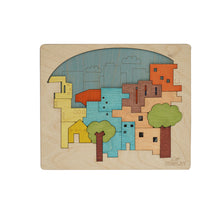 EKOPLAY City Construction Multi Layered Wooden Puzzles for Kids, 23 Piece Jigsaw Puzzle for School Kids, Learning Educational Toys Gifts for Boys Girls