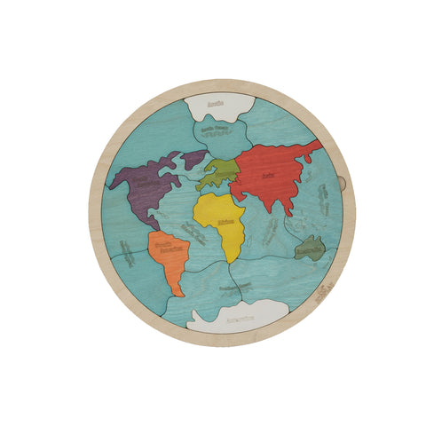 7 Continents & 5 Oceans of The Earth Wooden Jigsaw Puzzle for Kids | 21 Puzzle Pieces | Learning & Educational Toy Gift for Boys & Girls Ages 3 Years and Above