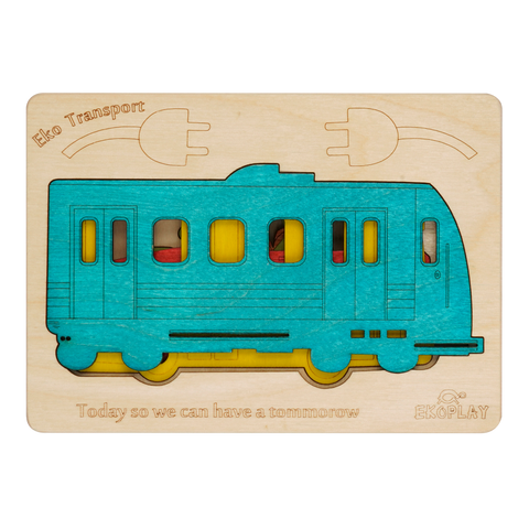 Eko Trasport Multi Layered Wooden Puzzles For Kids - 3+ Years