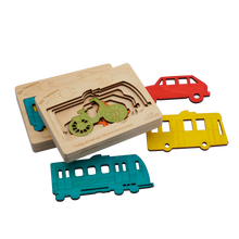 Eko Trasport Multi Layered Wooden Puzzles For Kids - 3+ Years