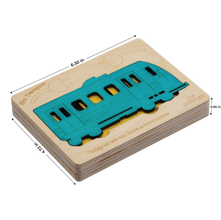 Eko Trasport Multi Layered Wooden Puzzles For Kids - 3+ Years