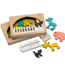 Farm Animals Multilayered Wooden Puzzles For Kids - 3+ Years