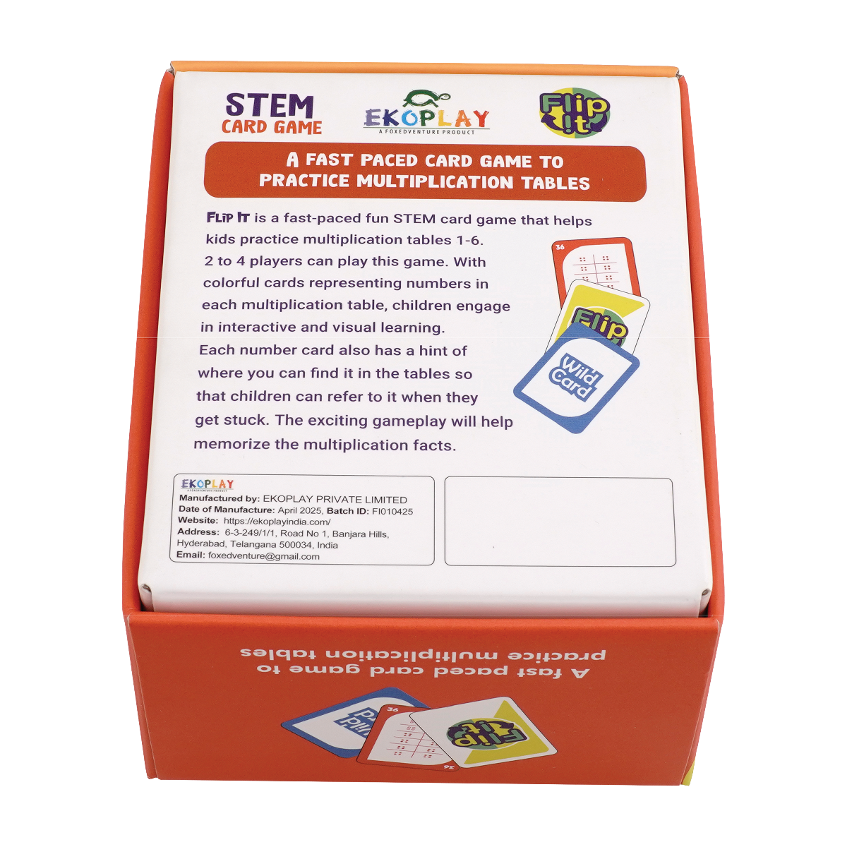 Ekoplay Flip It Multiplication Card Game with Tables 1-6