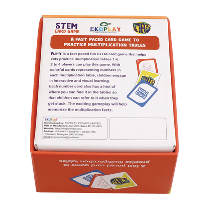 Ekoplay Flip It Multiplication Card Game with Tables 1-6